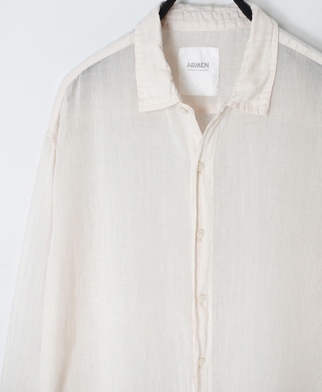 INAM2642GD(シャツ) 60s SINGLE GAUZE OVERDYED UTILITY REGULAR COLLAR SHIRT