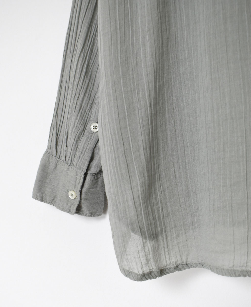 INAM2642GD(シャツ) 60s SINGLE GAUZE OVERDYED UTILITY REGULAR COLLAR SHIRT