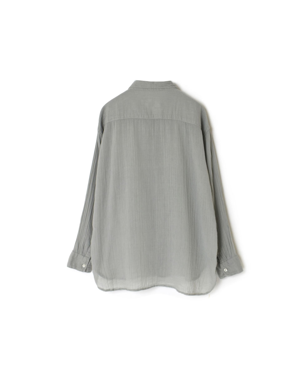 INAM2642GD(シャツ) 60s SINGLE GAUZE OVERDYED UTILITY REGULAR COLLAR SHIRT