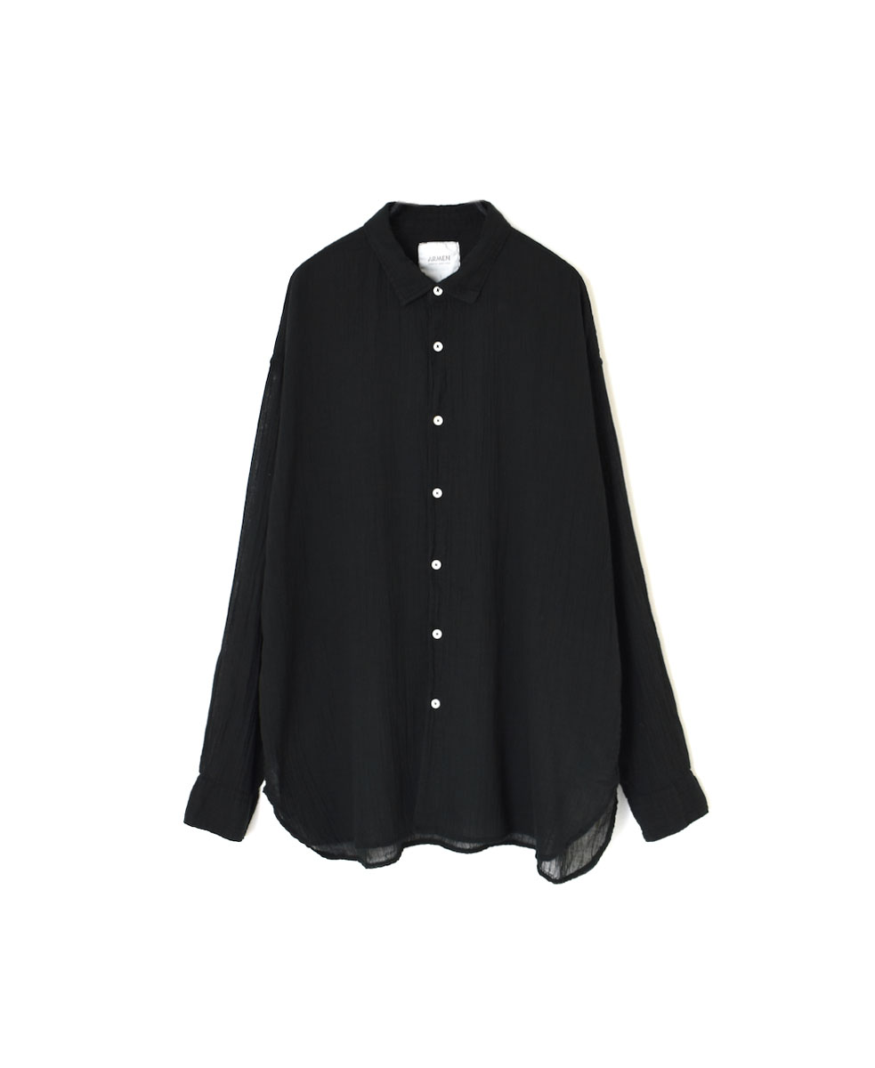 INAM2642GD(シャツ) 60s SINGLE GAUZE OVERDYED UTILITY REGULAR COLLAR SHIRT