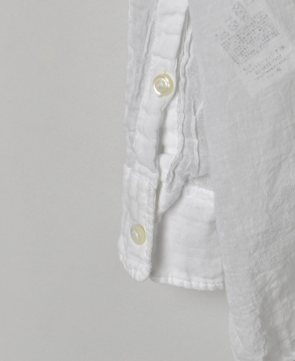 INAM2641GD(シャツ) 60s SINGLE GAUZE OVERDYED UTILITY BANDED COLLAR SHIRT