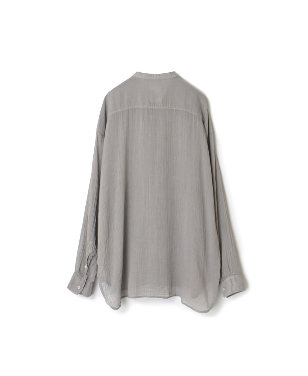 INAM2641GD(シャツ) 60s SINGLE GAUZE OVERDYED UTILITY BANDED COLLAR SHIRT