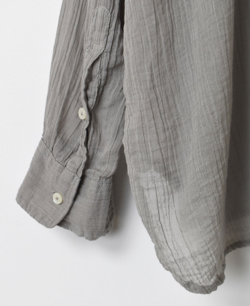 INAM2641GD(シャツ) 60s SINGLE GAUZE OVERDYED UTILITY BANDED COLLAR SHIRT