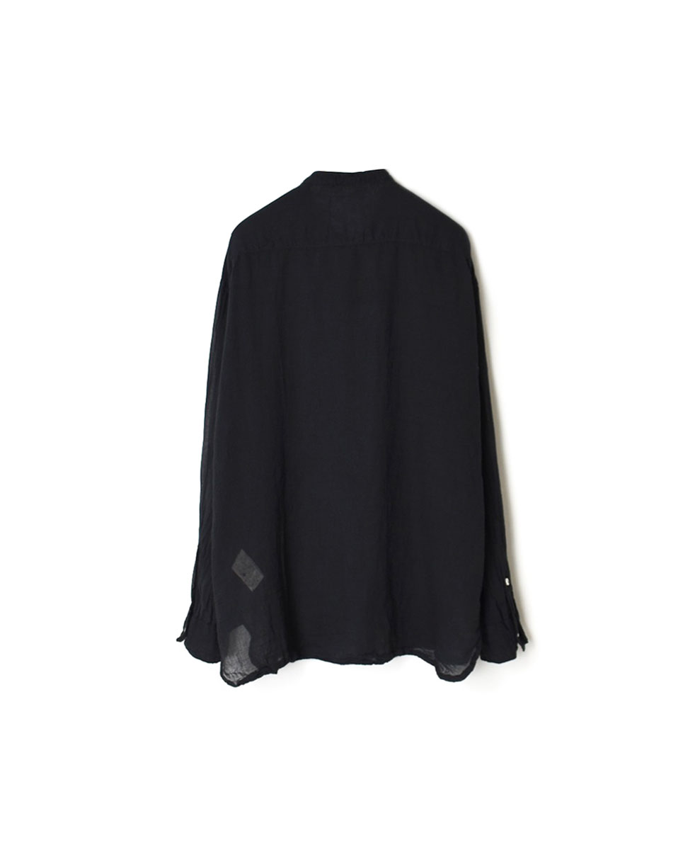 INAM2641GD(シャツ) 60s SINGLE GAUZE OVERDYED UTILITY BANDED COLLAR SHIRT
