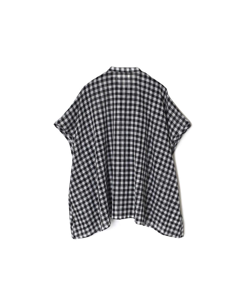 NSL26101(シャツ) FANCY GINGHAM CHECK BANDED COLLAR FRENCH/SL SHIRT