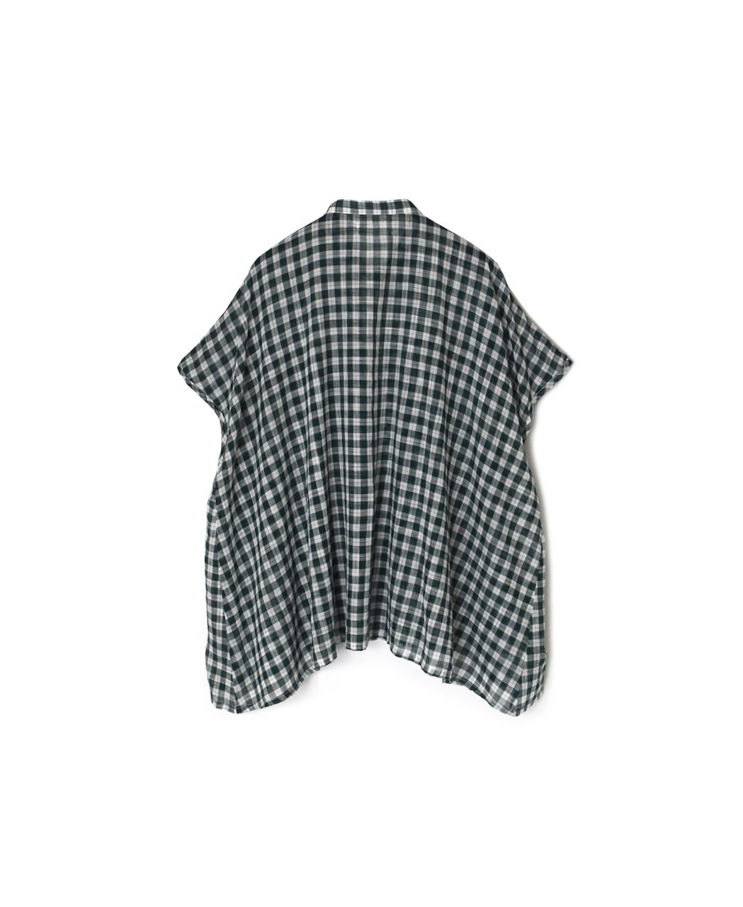 NSL26101(シャツ) FANCY GINGHAM CHECK BANDED COLLAR FRENCH/SL SHIRT