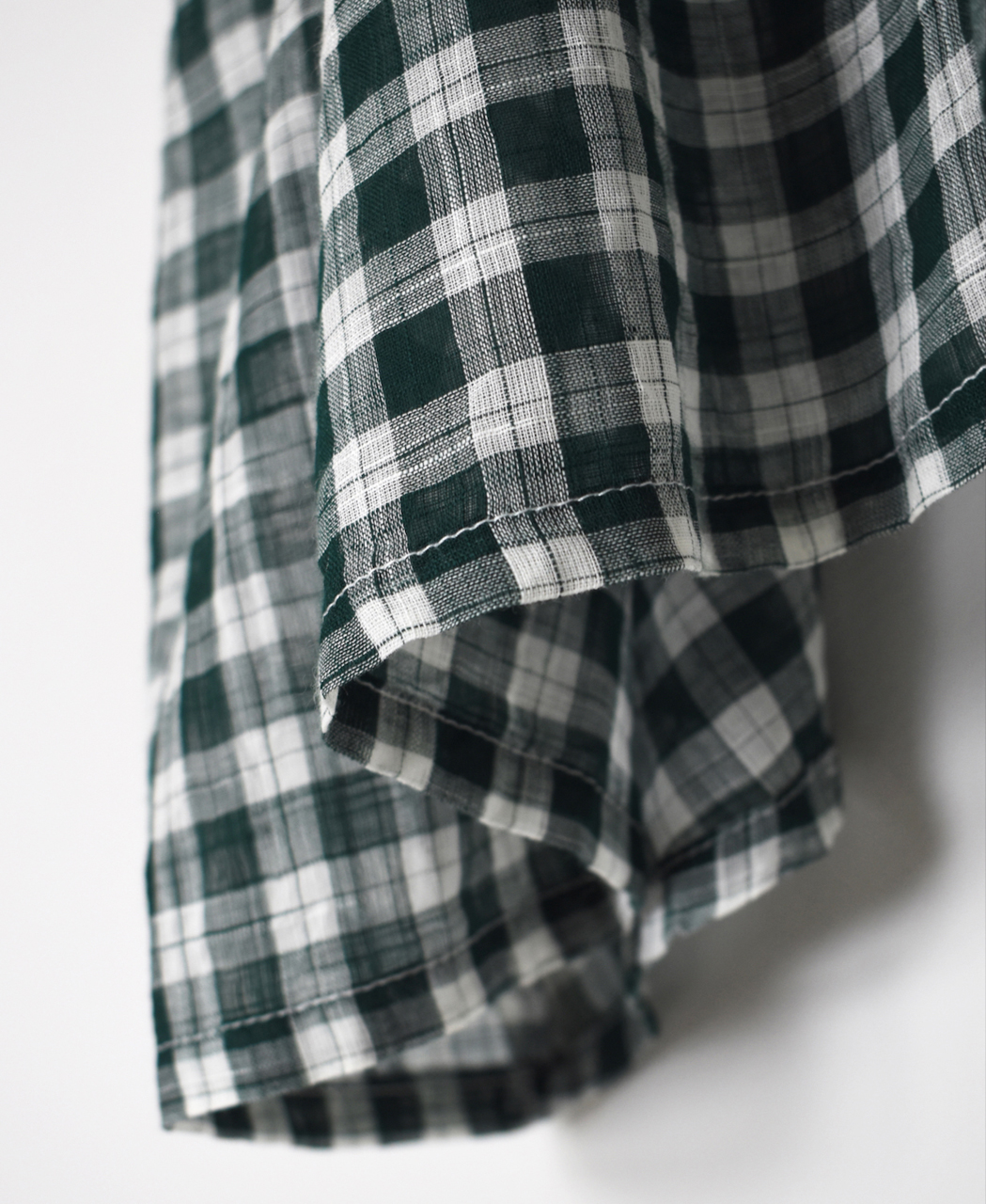 NSL26101(シャツ) FANCY GINGHAM CHECK BANDED COLLAR FRENCH/SL SHIRT