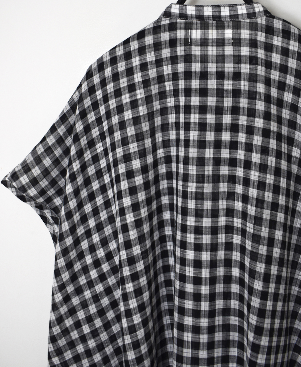 NSL26101(シャツ) FANCY GINGHAM CHECK BANDED COLLAR FRENCH/SL SHIRT