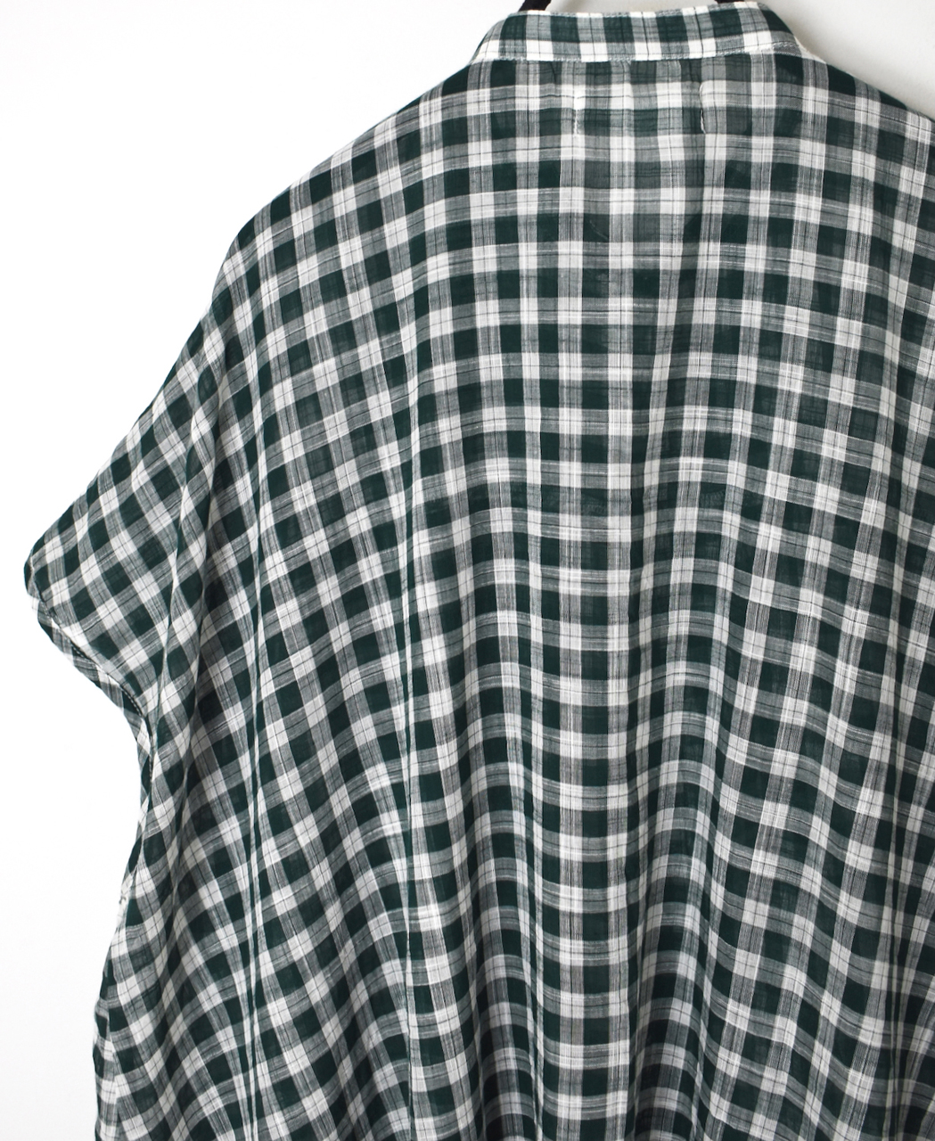 NSL26101(シャツ) FANCY GINGHAM CHECK BANDED COLLAR FRENCH/SL SHIRT