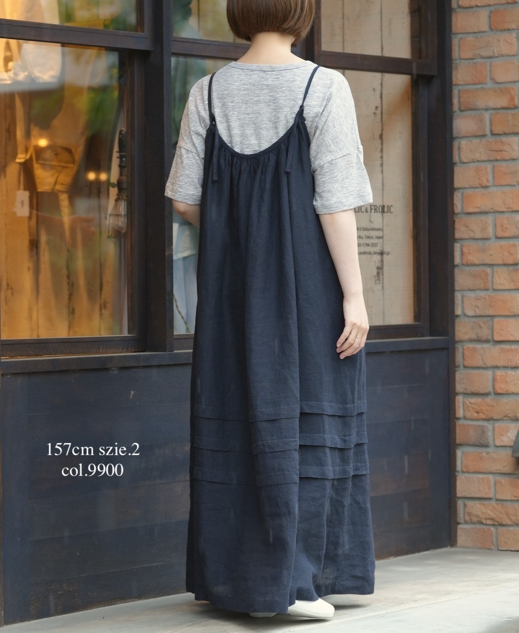 INSL26302(ワンピース) 60s LINEN PLAIN 2WAY CAMISOLE DRESS