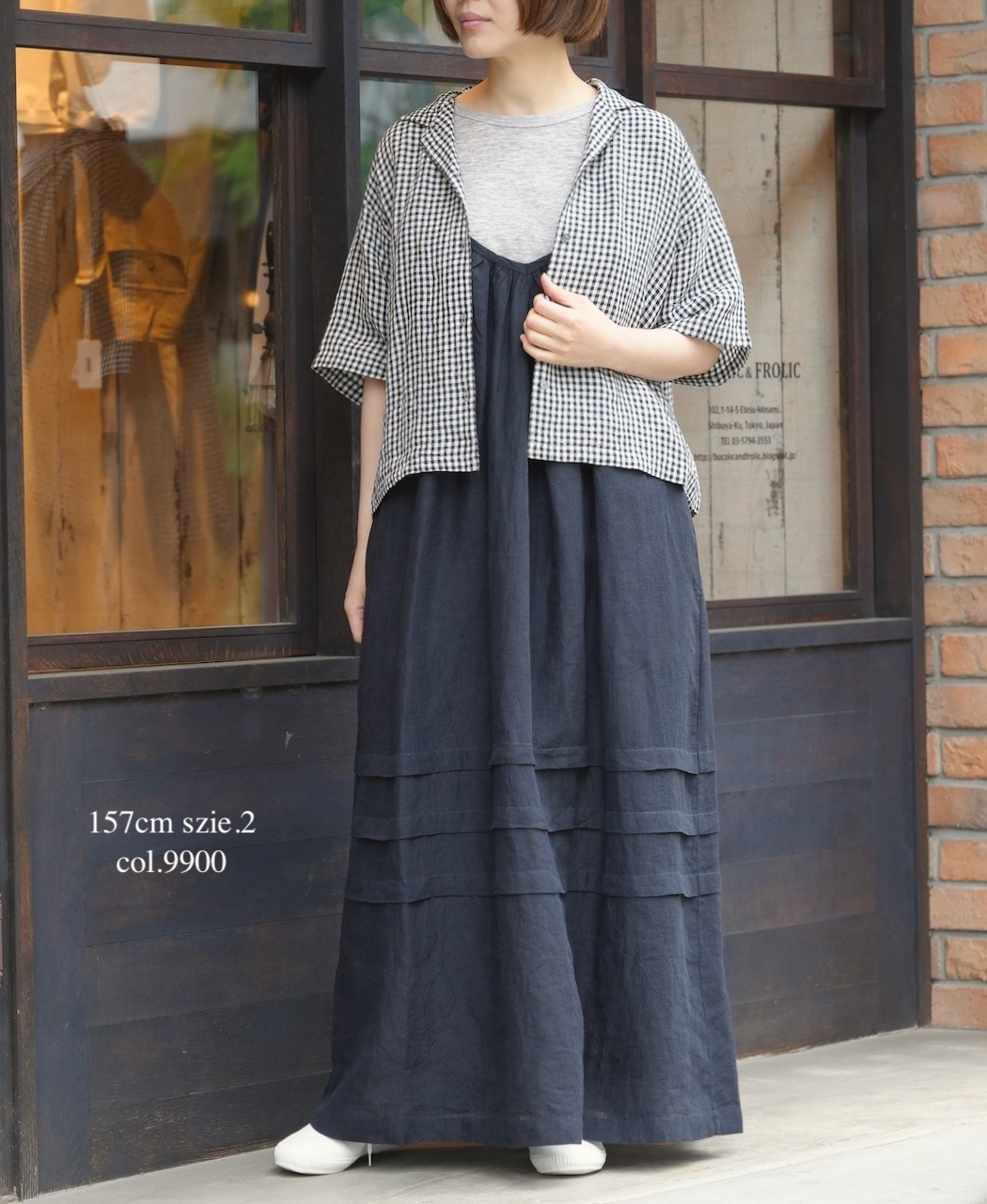 INSL26302(ワンピース) 60s LINEN PLAIN 2WAY CAMISOLE DRESS