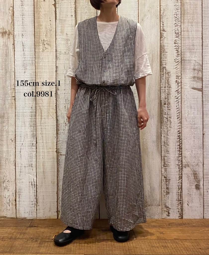 INSL26314(オーバーオール) 60s LINEN GINGHAM CHECK NO/SL OVERALLS
