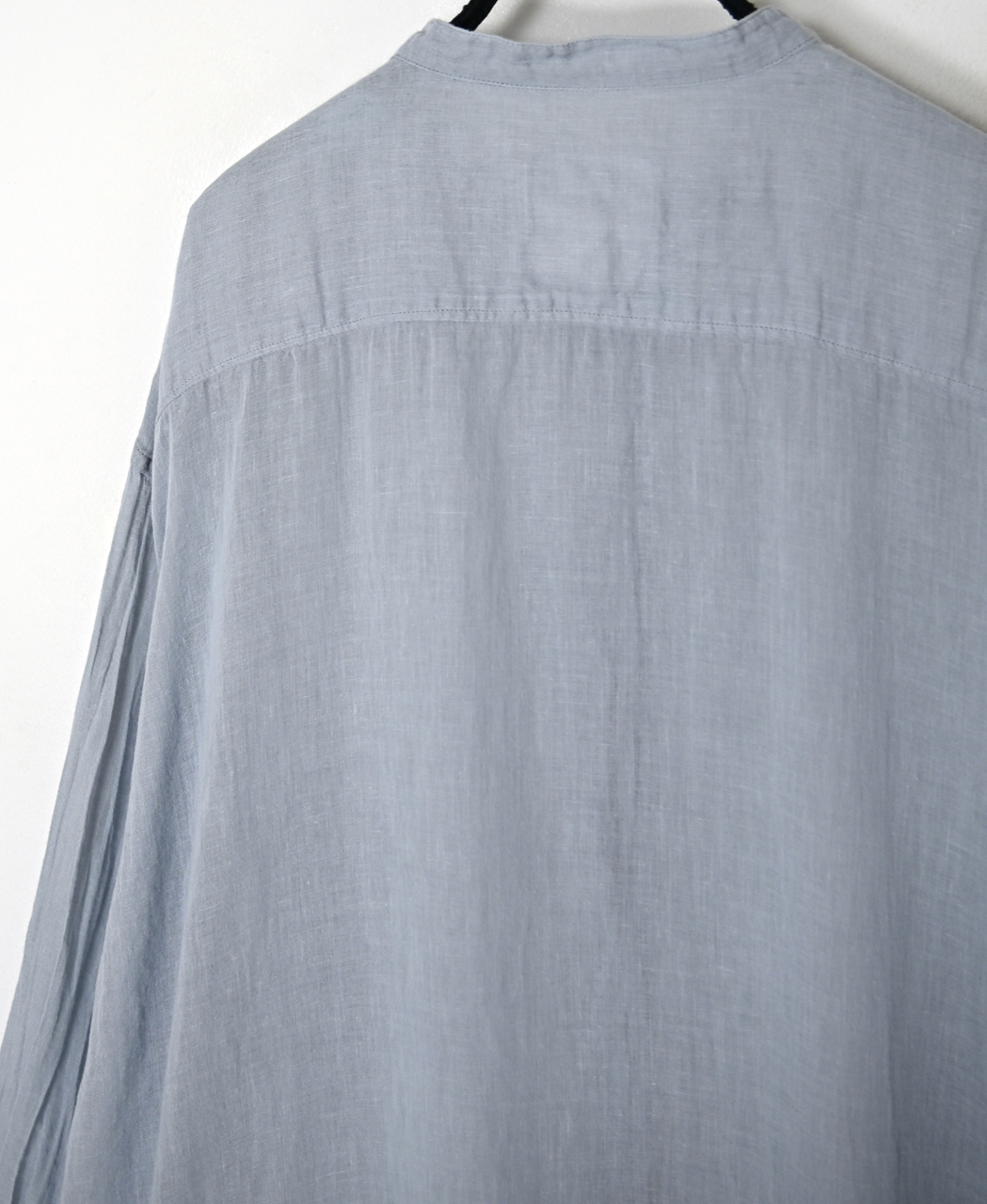 INAM2643GD(シャツ) 60s SINGLE GAUZE OVERDYED UTILITY BANDED COLLAR LONG SHIRT