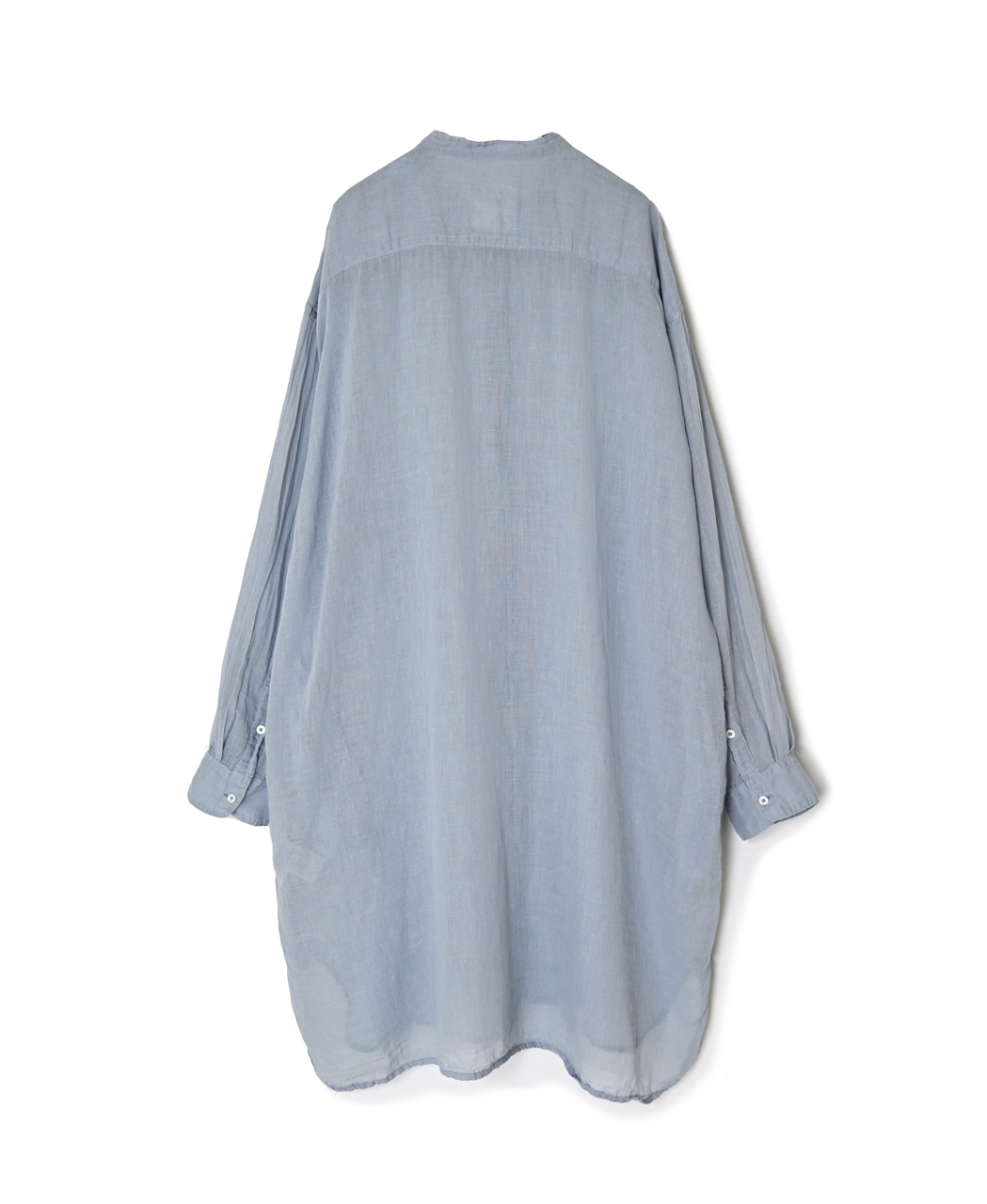 INAM2643GD(シャツ) 60s SINGLE GAUZE OVERDYED UTILITY BANDED COLLAR LONG SHIRT