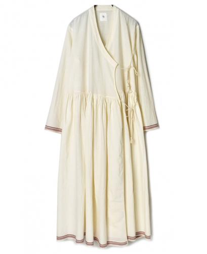 INMDS20712 HANDWOVEN COTTON WITH JACQUARD SELVAGE CACHE COEUR DRESS