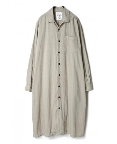 INHT2052CT 40'S COTTON TWILL OVERDYED ONE-UP COLLAR LONG SHIRT