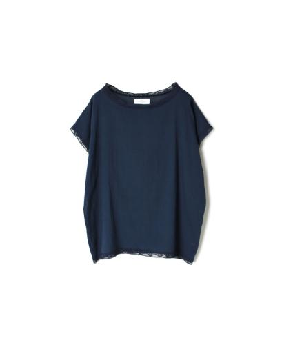 NSL22036 (ブラウス) COTTON VOILE LACE BOAT-NECK FRENCH/SL PULLOVER