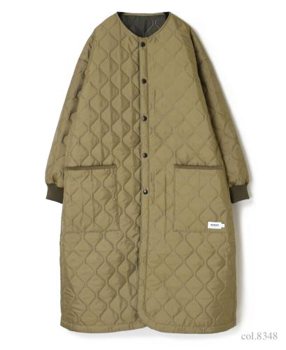 NAM2251PP (コート) POLY×POLY HEAT QUILT OVERSIZED NO COLLAR COAT WITH RIBBED CUFF