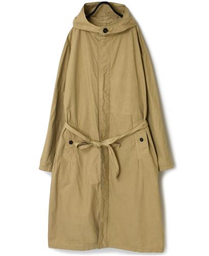 NHT2301TC (コート) LIGHT WEIGHT COTTON OVERDYE HOODED COAT WITH BELT