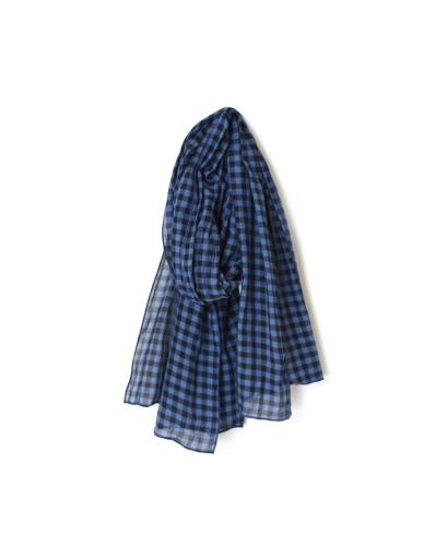 INAM2202CD (ストール) COTTON VOILE GINGHAM CHECK STOLE