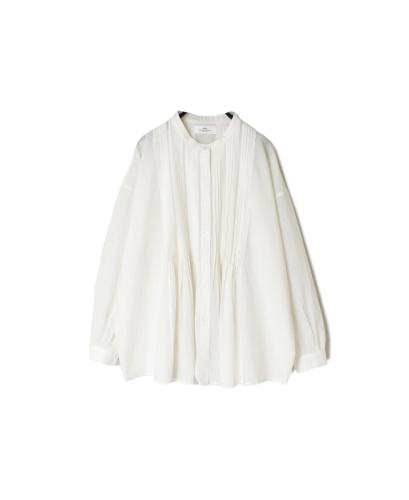 NSL23551 (シャツ) 60'S CAMBRIC PLAIN BANDED COLLAR PINTUCK SHIRT