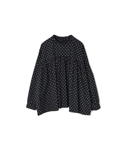 NSL23521 (シャツ) 40'S POPLIN DOT PRINT BACK OPENING STAND COLLAR SHIRT