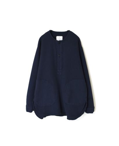 INHT2203WPD (シャツ) WAFFLE PLAIN OVERDYE HENLY NECK SHIRT