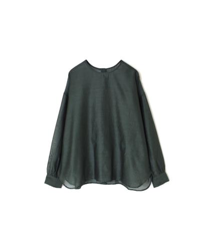 NMDS23531 (ブラウス) HANDWOVEN COTTON SILK BACK OPENING CREW-NECK SHIRT