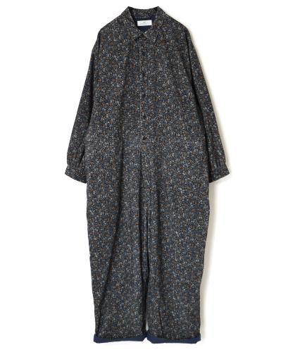 NSL22552 (オーバーオール) CORDUROY SMALL FLOWER PRINT REGULAR COLLAR OVERALLS