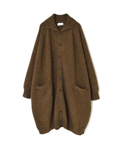 GNSL22703 (カーディガン) 5GG 2PLY COTOSWOLDS TURTLE NECK BUTTON LONG CARDIGAN