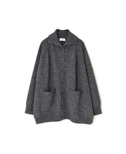 GNSL23801 (カーディガン) 5G 2PLY COTOSWOLDS TURTLE NECK BUTTON CARDIGAN