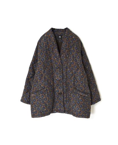 NMDS22511P (コート) PADDED SILK PRINT RAGLAN HALF COAT