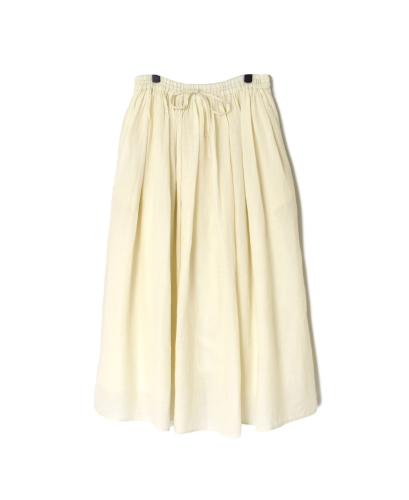 INSL23703(スカート) WOOL/LINEN PLAIN GATHERD SKIRT