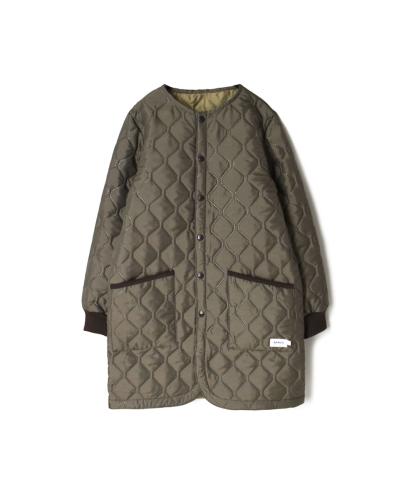 NAM2152PP (コート) POLY×POLY HEAT QUILT NO COLLAR COAT WITH RIBBED CUFF