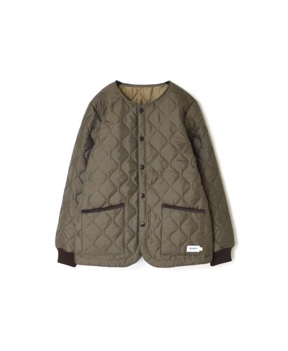 NAM2151PP (ジャケット) POLY×POLY HEAT QUILT NO COLLAR JACKET WITH RIBBED CUFF