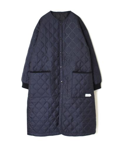 NAM2251PP (コート) POLY×POLY HEAT QUILT OVERSIZED NO COLLAR COAT WITH RIBBED CUFF