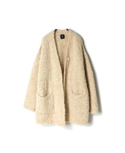 CNMDS2051A (カーディガン) BOUCLE V-NECK CARDIGAN WITH PIN