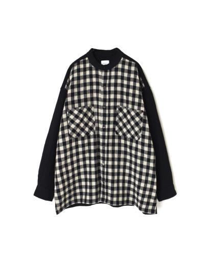 MDSH2381 (ジャケット) BOILED WOOL PLAIN & CHECK JACKET