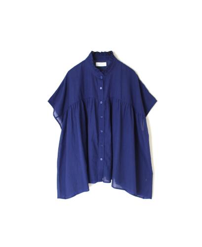 NSL24001 (ブラウス) SUPER FINE VOILE PLAIN WITH SELVADGE FRILL COLLAR FRENCH/SL SHIRT
