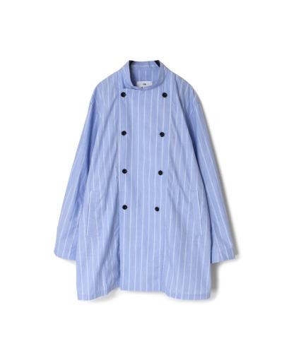 INHT2431ST (ジャケット) COTTON STRIPE STAND COLLAR DOUBLE BREAST JACKET