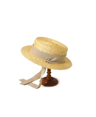 SNMDS2401 (帽子)A STRAW HAT WITH WIDE TAPE