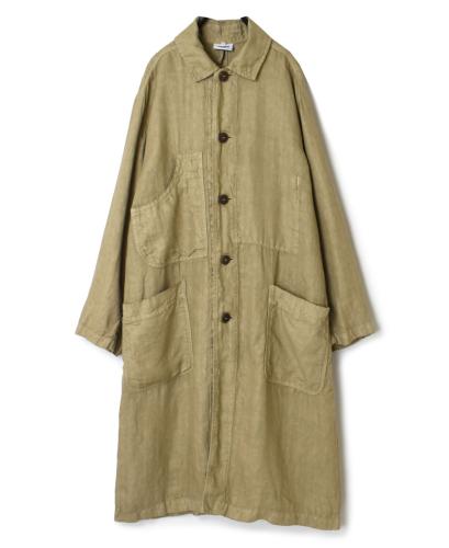 NAM2111LH (コート) LINEN HERRINGBONE (OVERDYE) OVER-SIZED WORK COAT WITH MECHANIC POCKET