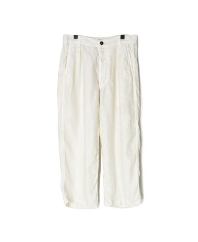 NAM1811LH (パンツ) LINEN HERRINGBONE (OVERDYE) ONE-TUCK CROPPED PANTS