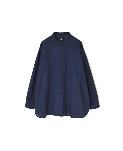 NMDS25201(シャツ) 60s ORGANIC CAMBRIC BANDED COLLAR EMB SHIRT