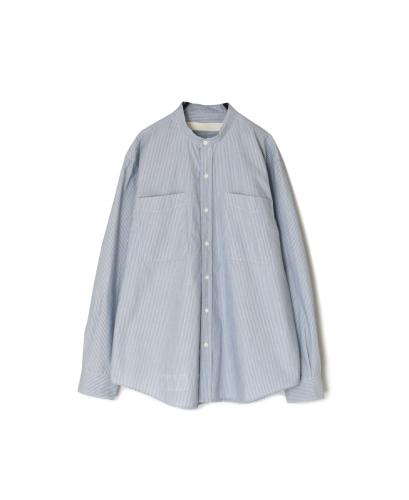 NVL2531(シャツ) 60s ORGANIC CAMBRIC BANDED COLLAR L/SL OVERSIZED SHIRTS