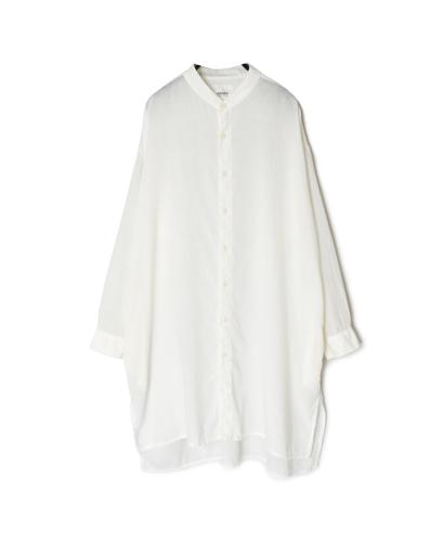 INAM2503G3D(シャツ) 30s GAUZE OVERDYE UTILITY BANDED COLLAR LONG SHIRT