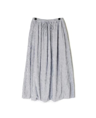 INAM2504GSD(スカート) SINGLE GAUZE STRIPE OVERDYE EASY GATHERED SKIRT