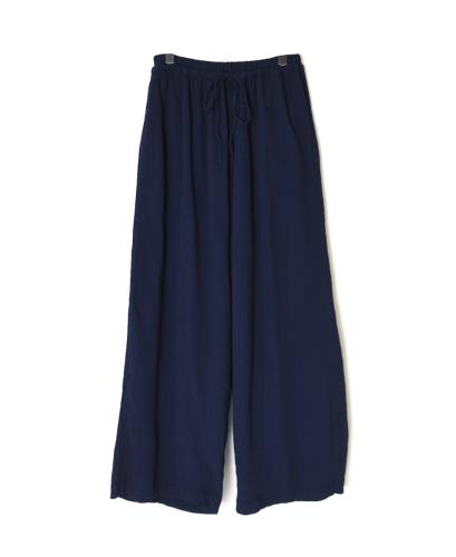 INAM2505GSD(パンツ) SINGLE GAUZE STRIPE OVERDYE GATHERED EASY PANTS WITH LINING