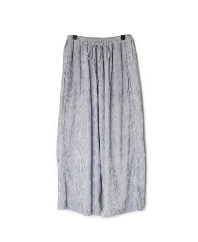 INAM2505GSD(パンツ) SINGLE GAUZE STRIPE OVERDYE GATHERED EASY PANTS WITH LINING