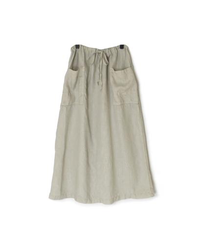 LNHT2531L(スカート) LINEN PLAIN OVERDYE EASY SKIRT